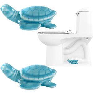 Cute Turtle Toilet Bolt Caps Ceramic Sea Turtle Toilet Bolt Covers Decorative, Set of 2 Toilet Screw Cover Caps, Toilet Caps for Bottom of Toilet, Toilet Bowl Caps for Bolts Bathroom Decor (F)