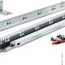 VEVOR 6 Pairs 21 Inch of 15 18 21 Inch Soft Close Bottom Mount Drawer Slides, Heavy Duty Ball Bearing Full Extension Steel Track, Noiseless Guide Glides Cabinet Kitchen Runners with Locking, 100 Lbs