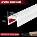 Cabinet Door Edge Protectors, 3/4" Self Adhesive Rubber Edge Guard, Protect Kitchen & Drawer Fronts, Edge Protectors for Drawers, Cabinets, Counter Tops, Desks and Shelves, White, 10Ft