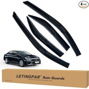 LETINGFAR Window Visors Rain Guards for Toyota Camry 2012 2013 2014 2015 2016 2017 Accessories, Wind Deflectors Vent Shades for Toyota Camry