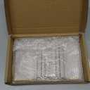 EHWINE 2 Pack Acrylic Sign Holder 5 x 7, Double Sided Gold Picture Frame Stand up Table Top Sign Holders, Clear Display Stand Menu Flyer Holder for Wedding Party