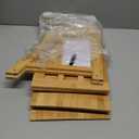 Wood Paper Organizer for Desk, 4 Tier Bamboo Letter Tray File Folder, Mail Sorter Shelf Document Storage Rack Holder for Home, Workplace, Office Supplies Desk Accessories