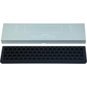 CIDOO Silicone Wrist Rest Pad for 80% Keyboards, Ergonomic Support for Computer and Laptop (Black,80%)