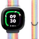 TopPerfekt Bands Compatible with Fitbit Ace LTE Band, Soft Durable the VELCRO, Water Resistant,Breathable Sport Replacement Straps 1 (Iridescent)