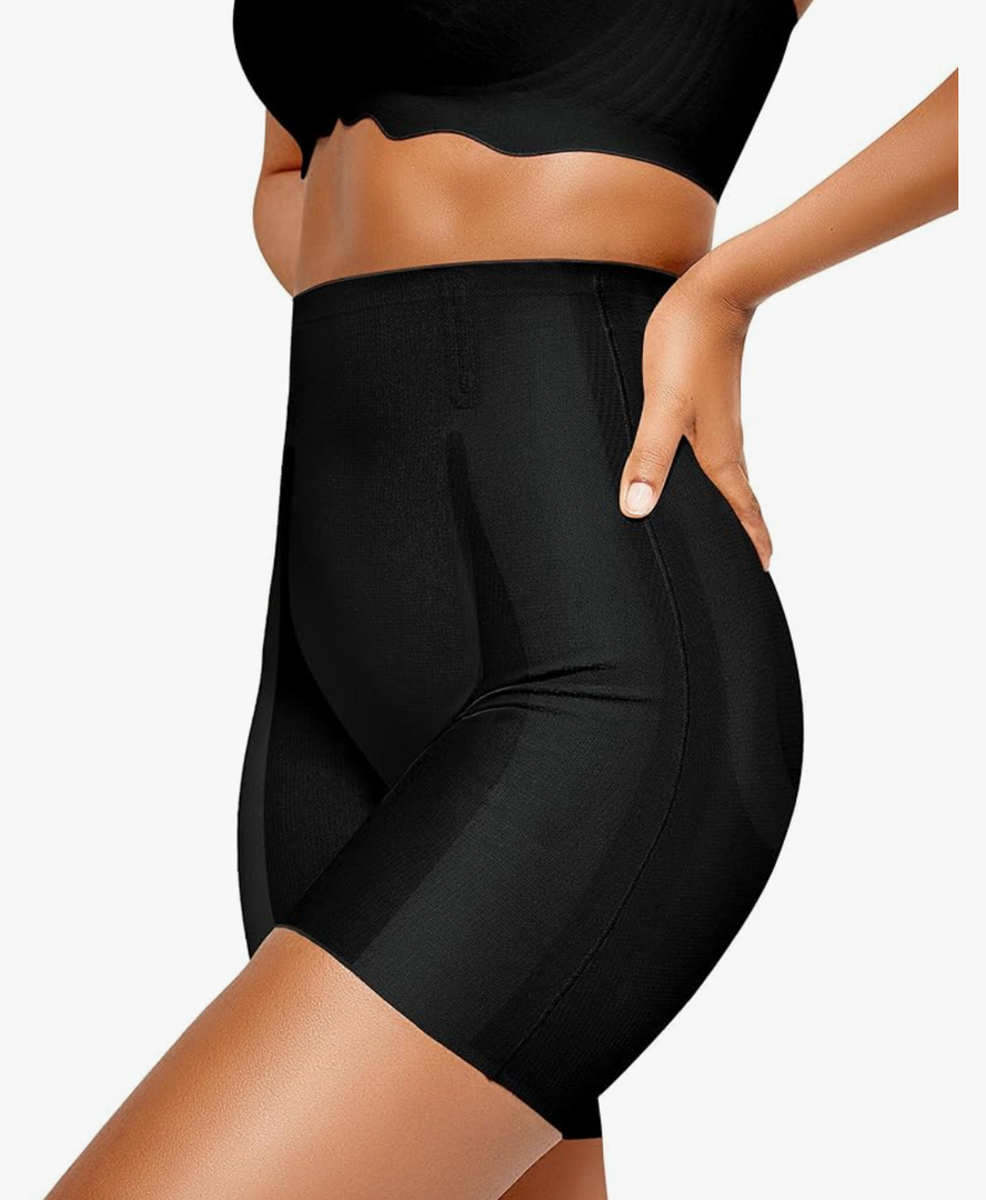 Vertvie Tummy Control Shapewear Shorts for Women Butt Lifting Body Shaper Shorts High Waisted Seamless Girdles Under Dress, Medium