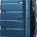 Coolife Carry On Luggage 22x14x9 Airline Approved Hardside PC+ABS Suitcase with TSA Lock, Lightweight Rolling Travel Luggage with Spinner Wheels(Caribbean Blue, 20in)