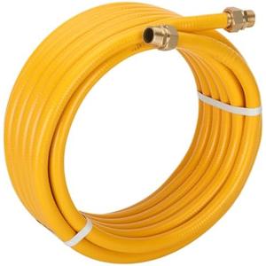 CSST 3/4" Gas Line 37ft Corrugated Stainless Steel Tubing Flexible Gas Line 3/4 Inch Natural Gas Hose Pipe Kit With 2 Male Adapter Fittings