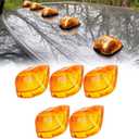 5 X Cab Roof Marker Lights Amber Cover Compatible with 1999-2016 Ford F150 F250 F350 F450 F550 F650 F750 E150 E250 E350 Super Duty Pickup Trucks, Cab Roof Running Light (Only Cover)