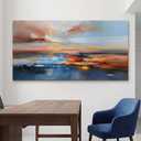 Brushart Lake Landscape Canvas Wall Art 58"x29"