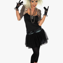 fun shack 80s Pop Star Costumes for Women, Vintage Pop Star Outfit, 80s Halloween Party Costume for Women L