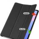 Lightweight Trifold Smart Case for Samsung Galaxy Tab S10 FE+/ S10 FE Plus 2025 13.1 Inch, Auto Wake/Sleep Cover with Stand Black