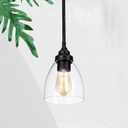 Bell Shade Lighting Fixture Glass Shade Replacement, 5.9"W x 5"H, 1-5/8 Inch Fitter, 3 Pack Clear Glass Shade Globe Cover for Chandelier Pendant Light Wall Sconce