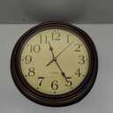 Bekith 12-Inch Round Classic Clock Retro Non Ticking Quartz Decorative Wall Clock for Living Room Kitchen Home