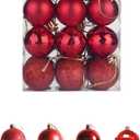 Christmas Balls,24PCS Ornaments for Xmas Tree,1.57INCH Hanging Ball for Small Christmas Tree Decorations,Party Decorations (Red)