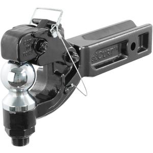 CURT 48012 Pintle Hitch with 2-5/16-Inch Trailer Ball, Fits 2-1/2-Inch Receiver, 20,000 lbs, 15-Inch Length