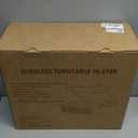 Vinyl Record Player Turntable with Built-in Bluetooth Receiver & 2 Stereo Speakers, 3 Speed 3 Size Portable Retro Record Player for Entertainment and Home Decoration (Brown)