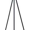 Adesso 3835-01 Benson Floor Lamp, 60 in., 150W Incandescent, Equivalent CFL, Black w/Antique Brass Accent, 1 Tripod Lamp