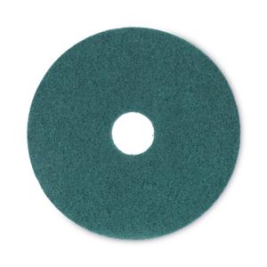 Boardwalk Heavy-Duty Scrubbing Floor Pads, 16" Diameter, Green, 5/Carton