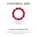 4 x Soleebee Bling Car Engine Start Stop Trim Ring for Women, Crystal Rhinestone Car Push Start Button Cover/Sticker, Key Ignition and Knob Bling Ring (Red)