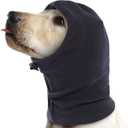 IDOMIK Dog Calming Hoodie,Ear Wraps for Dog to Calm Anxiety,Doggy Ears Head Cover for Noise Protection,Snoods for Pets Grooming Force Drying Fireworks,Pet Hematoma Ear Wrap Headband,Grey,S (Small(Head Girth:9.8"-11.8"))