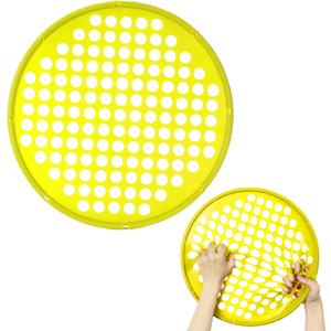 ZHIAMZ Hand Exercise Webs for Physical Therapy, Hand Grip Strengthener, Finger Exerciser, Portable Size, Latex Free, 7" Diameter (PLUS-Yellow)