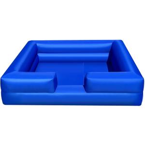 WARSUN Inflatable Ball Pit 10x10Ft with Built-in Blower Blue Foam Ball Pit for Hours of Fun Activities