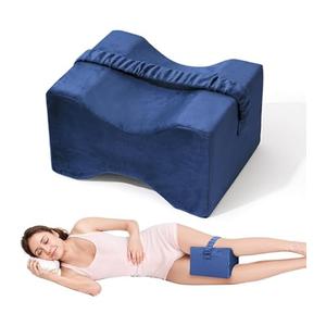 UJPFEO Knee Pillow for Side Sleepers, Leg Pillow for Sciatica, Back, HIPS, Knees, Joints Pain Relief, Pillows for Between Legs While Sleeping Spine Alignment Support & Relieves Pain, Navy