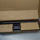 KAMANINA Black Curtain Rod 32 to 144 Inch (2.6-12 Feet), 1 Inch Heavy Duty Curtain Rods for Windows, Modern Adjustable Drapery Rods with End Cap (32"-144")