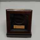 Hole in one Golf Ball Display case,writable Gold nameplate,Crafted with Premium Wood Composite and Thick Glass (Brown)