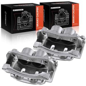 A-Premium Disc Brake Caliper Assembly with Bracket Compatible with Select Infiniti and Nissan Models - QX56, QX80, Titan, Armada - Front Driver and Passenger Side, 2-PC Set