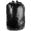 Ultrasac 55-60 Gallon 6.0 MIL Black Heavy Duty Trash Bags - 39" x 58" - Pack of 15 - For Contractor, Construction, & Industrial