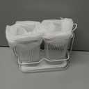 HDFCLUP Toothbrush Holders for Bathrooms, 2 Cups Toothbrush Holders Wall Mounted, Dry & Wet Separation, Bathroom Organizers and Storage, Bathroom Toothbrush Holder Set for Family Kids (White)