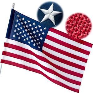 American Flag Pole Sleeve 3x5 ft Deluxe Super Tough Series, Heavy Duty Spun Polyester Flags for Outside, All Weather US Flag High Wind, TearProof Water Resistant for Outdoor Outside