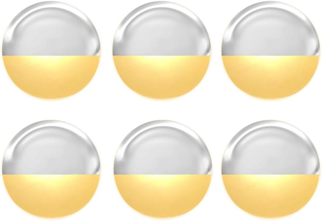 Dream lighting Marine Boat Lights RV Interior LED Courtesy Deck Lighting 1.7 inch Round Step Light 0.1 Watt Warm White Pack of 6