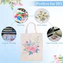 Canvas Tote Bag Bulk 24 Pack Sublimation Tote Bags, Lightweight Medium Reusable Grocery Shopping Cloth Bags for Heat Transfer Vinyl(13.7x15in)