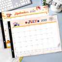 2 x 2026 Desk Calendar Large 22x17  Desk Top Calendar 2026 with plastic cover (Sand (July 2025-Dec 2026))