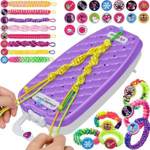 Dpai Friendship Bracelet Making Kit for Girls,DIY Arts and Crafts Toys,Jewelry String Maker Kit,The Best Birthday Gifts Ideas for Girls 6 7 8 9 10 11 12+ Years OldPurple