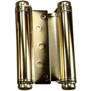 Hinge Outlet Adjustable Double Action Spring Hinge, Saloon, Swinging or Cafe Door Hinges - Highly Rust-Resistant, Self-Closing, Dual-Swing (6 Inch, Brass)