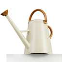 Metal Watering Can with Removable Spout, 1.5 Gallon Large Watering Cans for Plants, Galvanized Steel Gardening Water Can for Indoor & Outdoor Use, Watering Pot with Ergonomic Movable Handle(White)