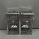 2 Packs Humane Rat Trap Outdoor, Wanqueen Humane Mouse Traps Indoor for Home, Small Rodent Chipmunk Trap and Other Live Animal Cage Catch and Release