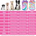 Tie Dye Dog Shirts for XXL Large Dogs Girl Female Pink Purple Sleeveless Tank Top Tee Clothes Vest Pet Apparel Streetwear Garment Lightweight Stretchable Outfit Pack of 2
