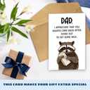 Pawzity Funny Fathers Day Card - Happy Fathers Day Cards for Dad from Daughter, Son, Kids - Funny Cards for Dad, Daddy - Single 5.3''x 8'' Folded Cute Greeting Card with Envelope, 3pack