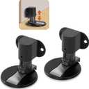 Invisible Magnetic Door Stopper, Adjustable & Floor Standing Door Stopper, No-Drill Easy Installation, Protects Wall from Damage,(Black) 2-Pack