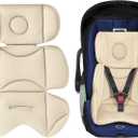 Infant Car Seat Insert Breathable Head Support for Newborn to Toddler 0-3 Years, Soft Non-Sticky Baby Car Seat Cushion, Universal Carseat Insert Support for Stroller, Swing & Carrier