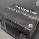 Farberware 0.9 Cu. Ft. Countertop Microwave Oven  900 Watts Power, Auto Cook Settings, Defrost, Easy Clean and Child Safety Lock - Stainless and Black