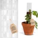 THICCLY V2 GrowPole Large 5 Pcs - Front Opening Clear Moss Poles for Climbing Plants, D-Shaped Moss Pole for Monstera Plant Support Plant Climbing Pole, Plastic Plant Pole Support for Philodendron