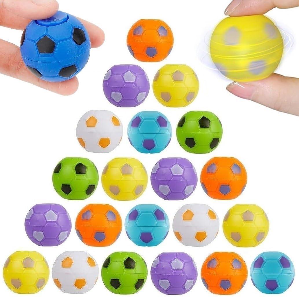 33 Pcs Mini Fidget Spinners Soccer Ball Toys - Party Favors, Classroom Prizes, Pinata Filler, Goodie Bag Stuffers, Treasure Box Toys 