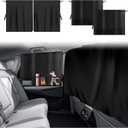 3PCS Upgraded Rear Car Window Shades,2PCS Window Shade for Car & 1PC Cars Privacy Curtain with Storage Pockets,Essential Windows Cars Shades for Sun Shading & Privacy Protection
