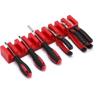 EMENTOL Red Magnetic Plier/Wrench Holder, Tool Organizer, 10 Plier Organizers, Modular Screwdriver Organizers