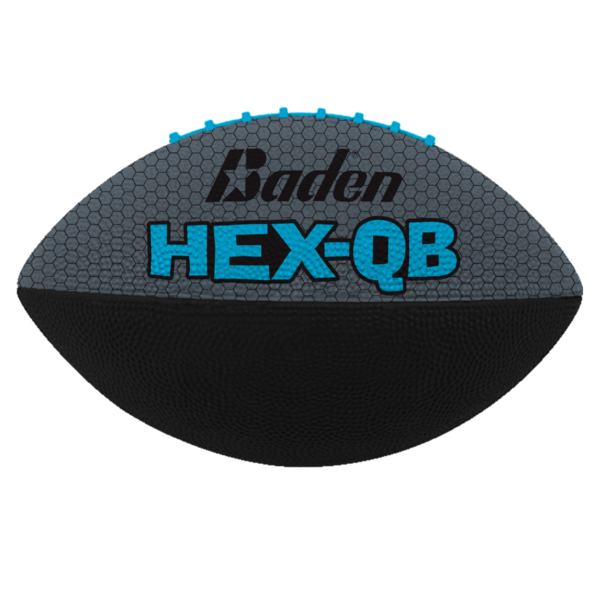Baden Jr Football Hex - Black/Gray/Blue